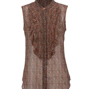 CAbi - Tux Ruffle Top (6319) NWOT